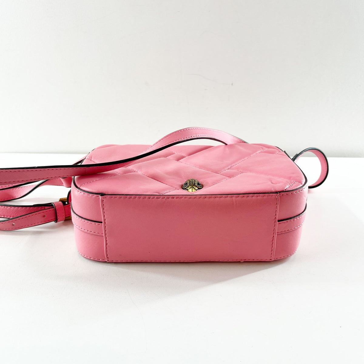Kurt Geiger London Kensington Pink Leather Crossbody Bag Purse