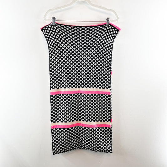 LOFT Pink Black Infinity Wrap Scarf