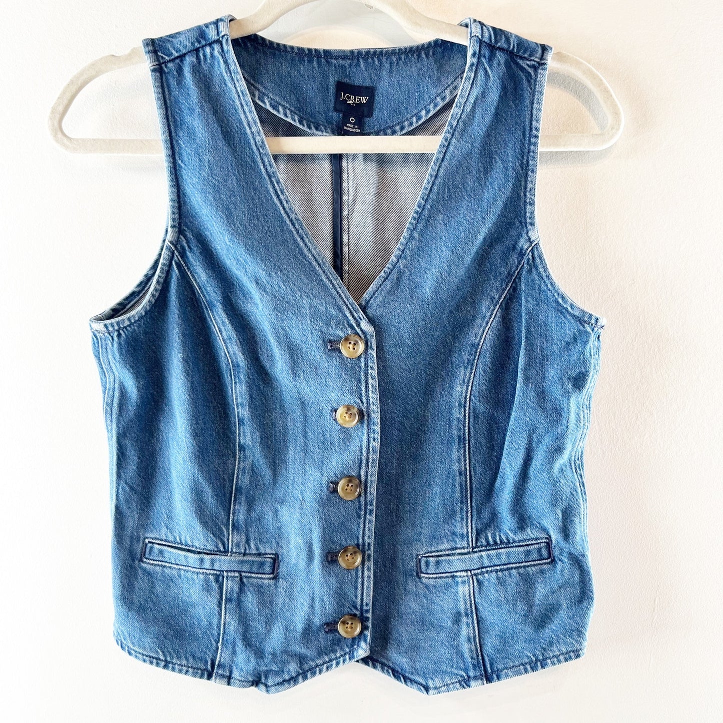 J. Crew Sleeveless Denim Vest Top Blue 0