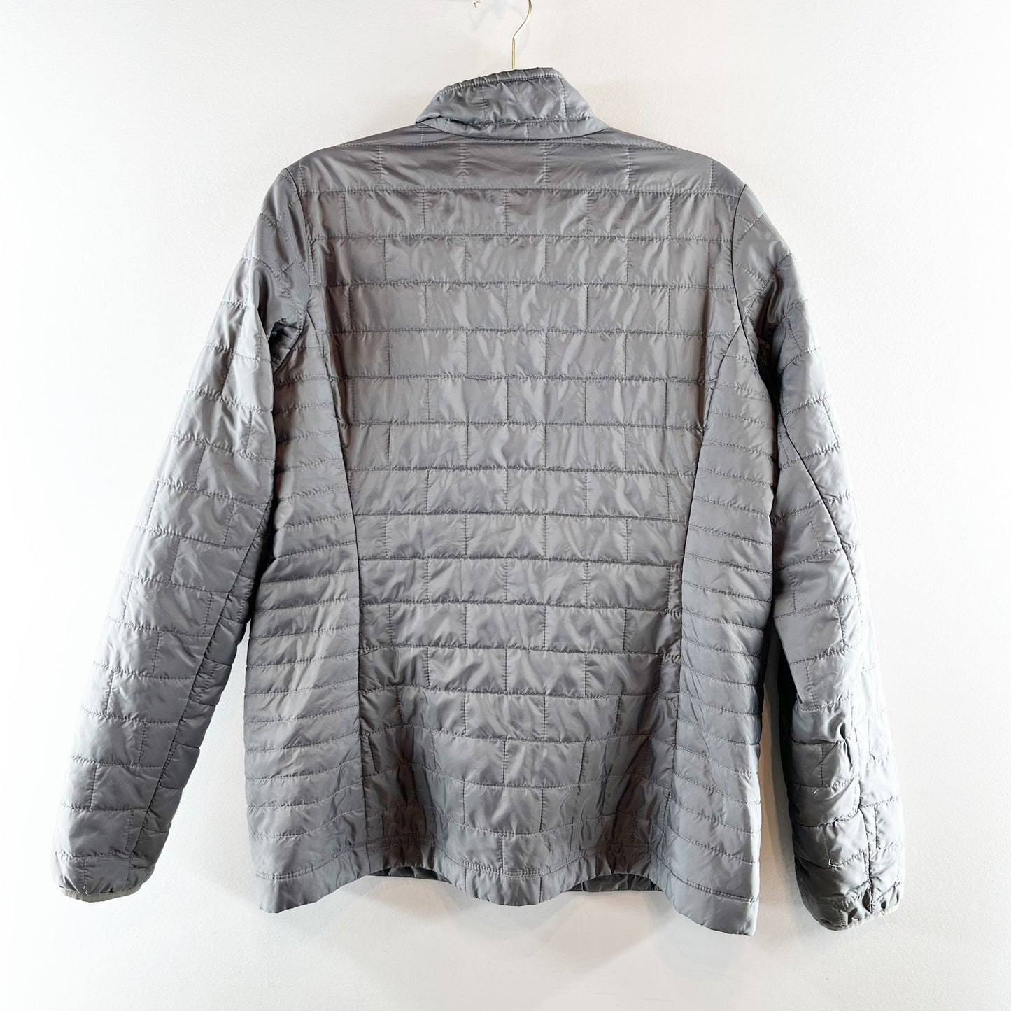 Patagonia Nano Long Sleeve Full Zip Quilted Puffer Jacket Feather Grey XL