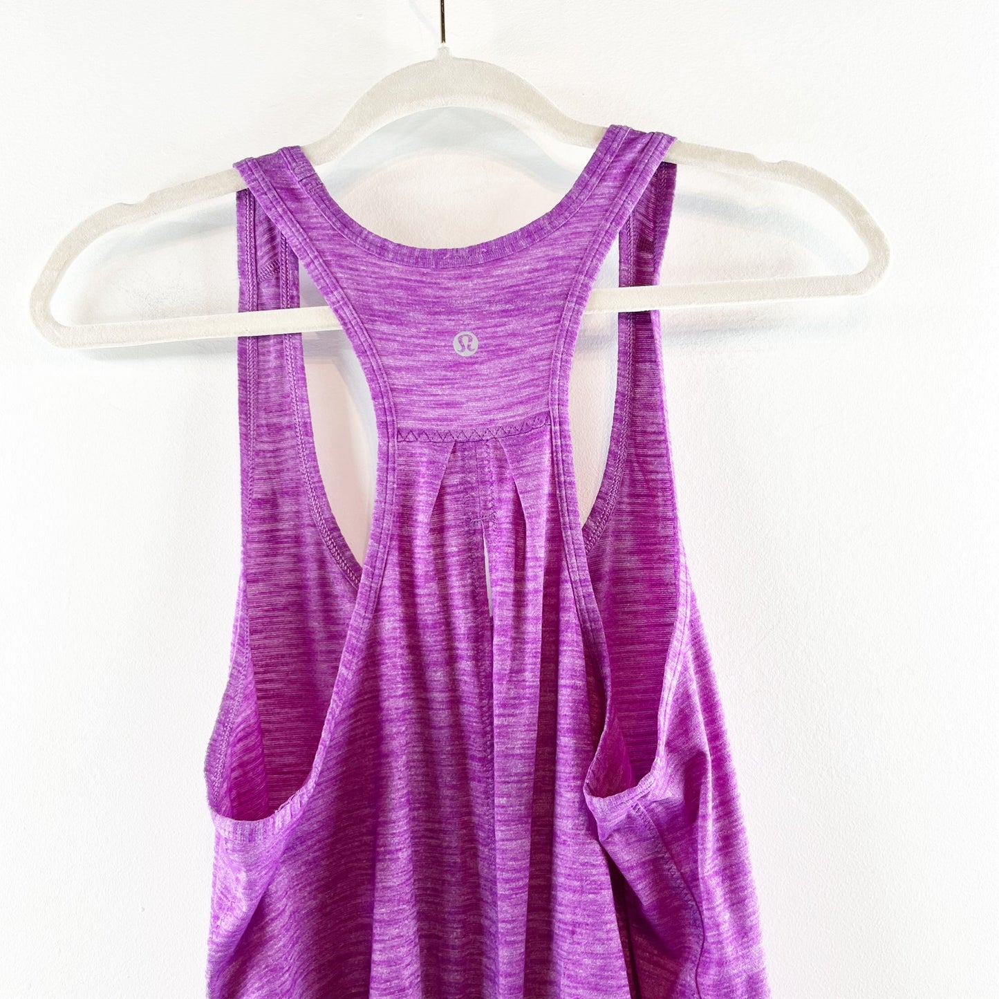 Lululemon What The Sport Heathered Regal Plum Singlet Tank Top Medium