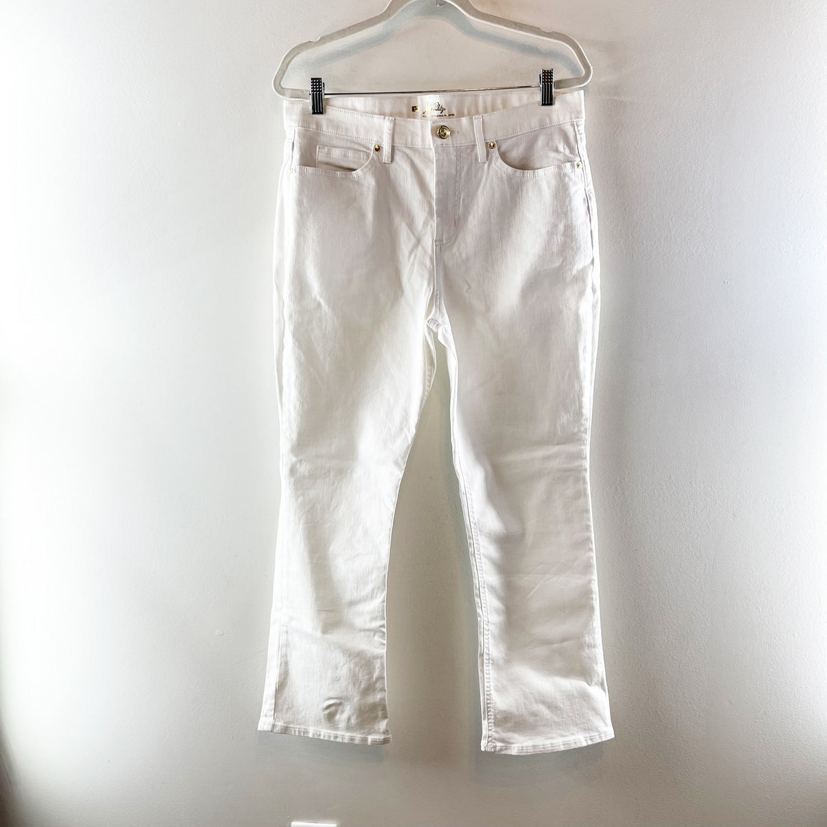 Lilly Pulitzer Annet High Rise Crop Flare Jeans White 12