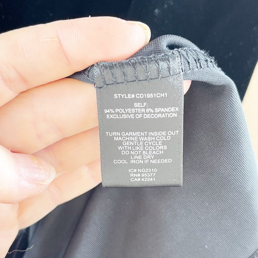 Sanctuary Lost and Love Turtleneck Velvet Mini Dress Black Small