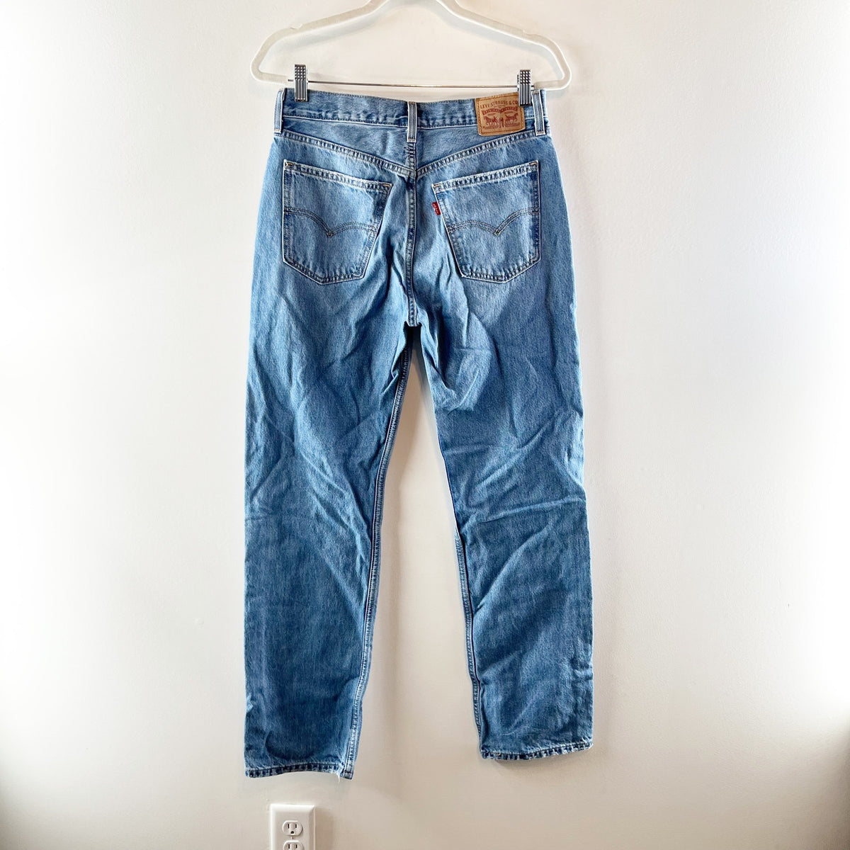 Levi's Low Pro Straight Leg Mid Rise Cotton Jeans Blue 27