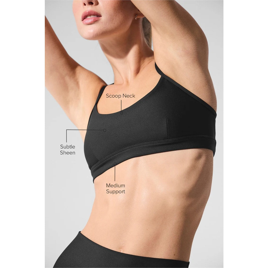 Alo Airlift Intrigue Sports Bra Black Small