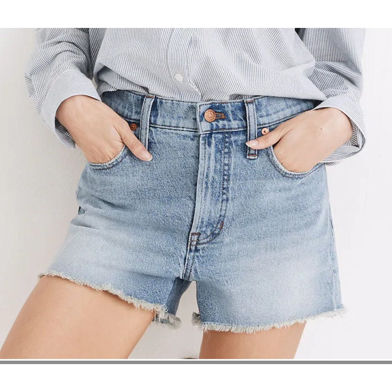 Madewell Tencel Denim High Waisted The Perfect Jean Short Balsam Wash 31