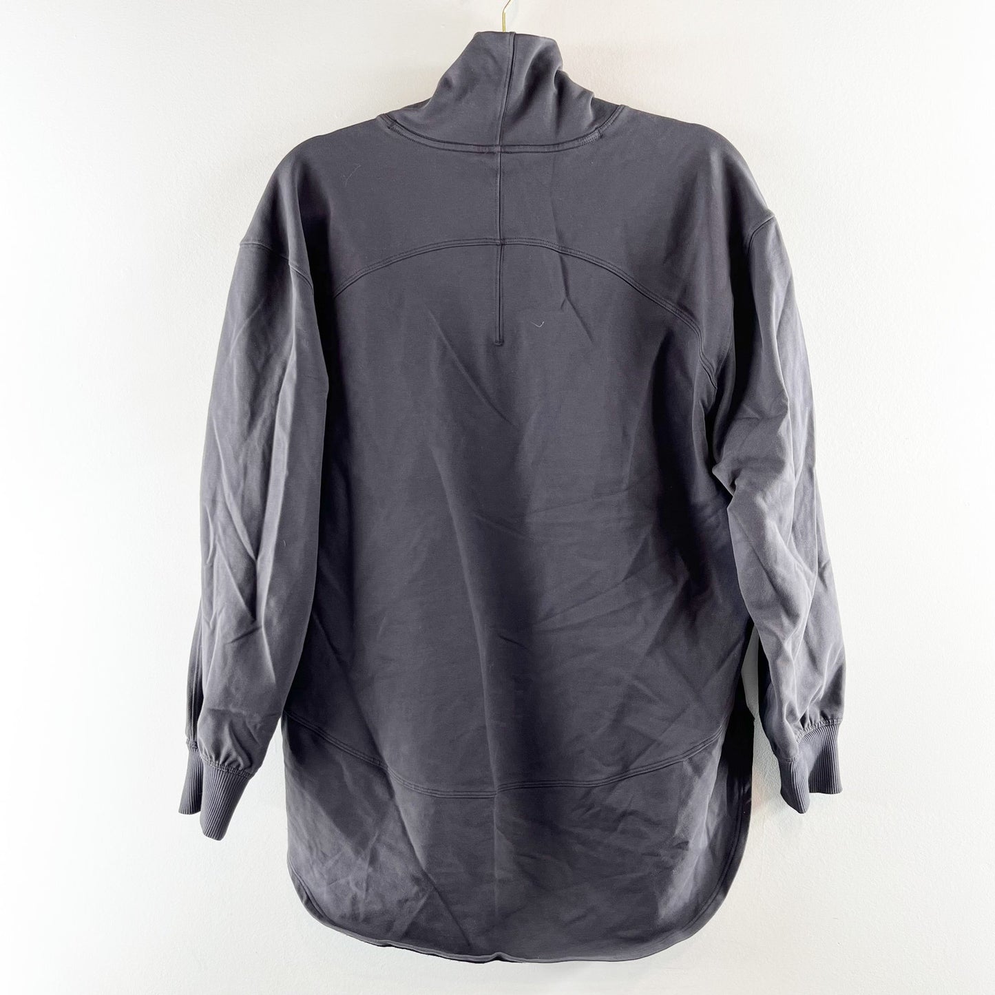 Lululemon LA Long Sleeve V Neck Oversized Tunic Pullover Sweatshirt Gray 8