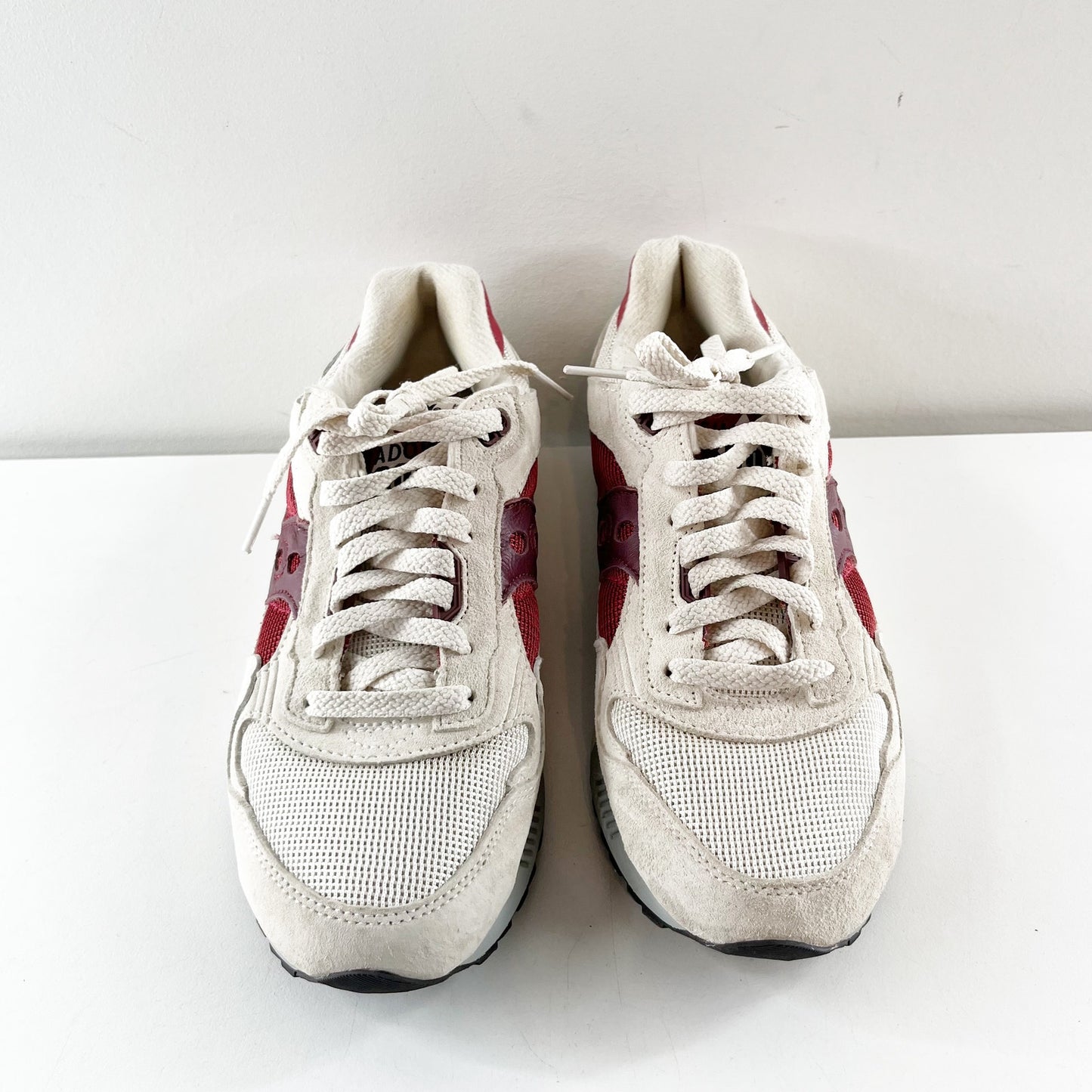Saucony Shadow 5000 Running Shoes Sneakers White Red Maroon 8