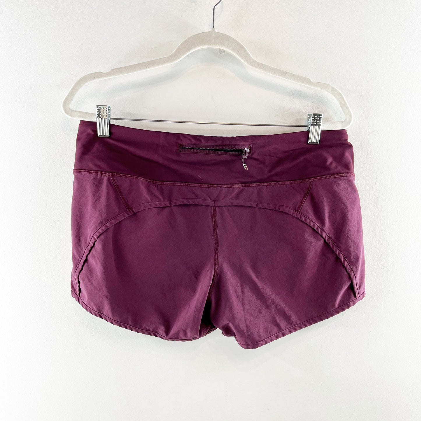 Lululemon Athletica Run Times Medium Rise Short 4-way Stretch 4" Deep Rouge 10