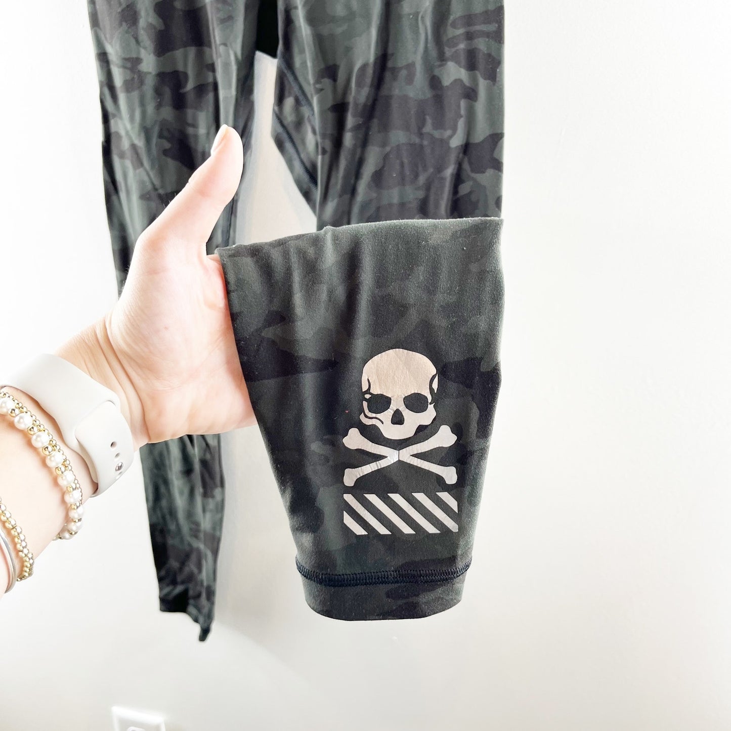 Lululemon Align Pull On High Waisted Running Leggings Pants Green Black Camo 6
