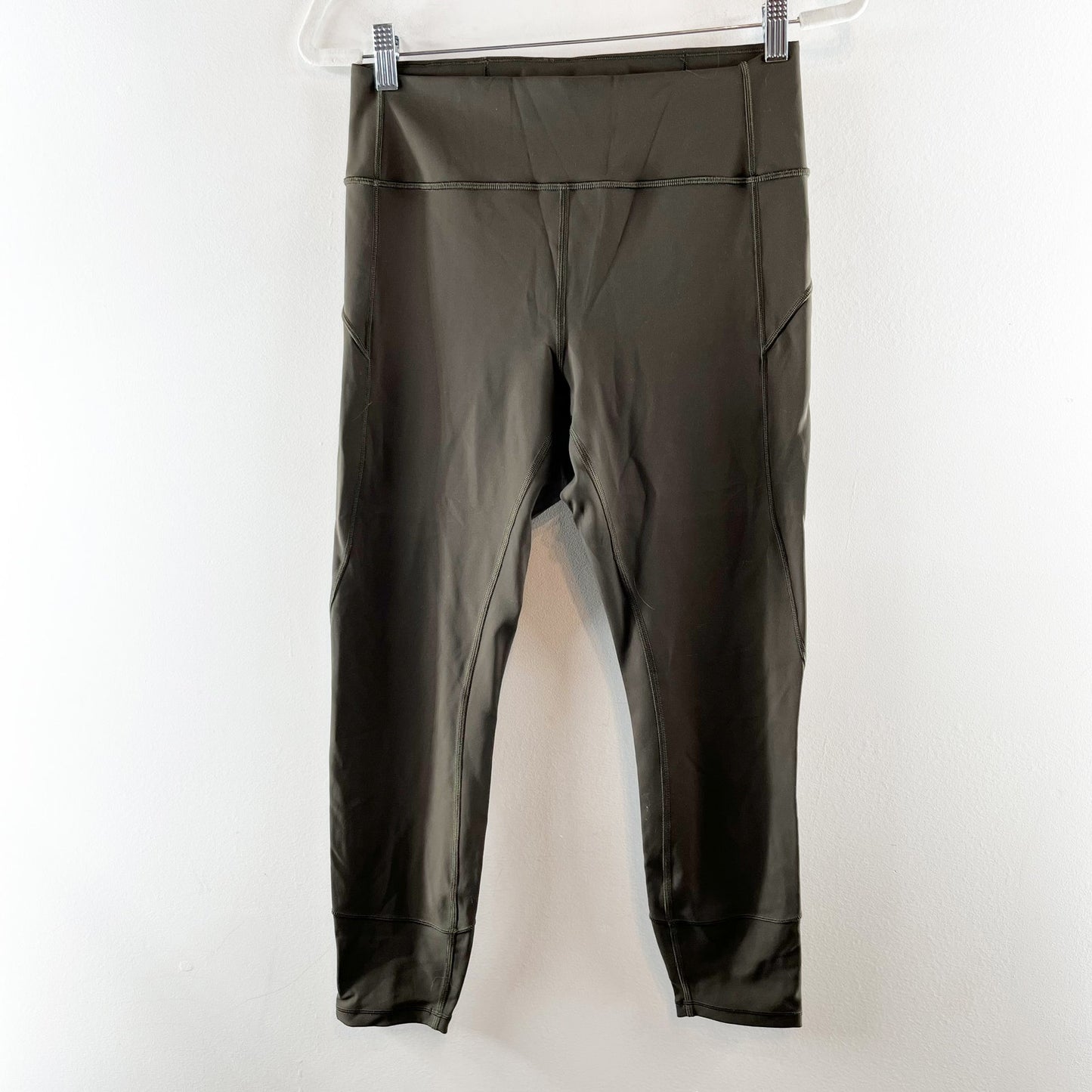 Lululemon In Movement 7/8 Tight Leggings Everlux 25" Dark Olive Green 10