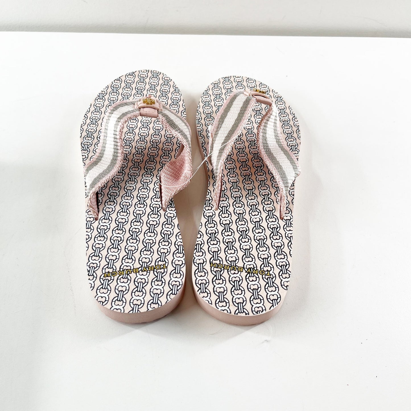 Tory Burch Gemini Link Flip Flop Sandals Coastal Pink 8