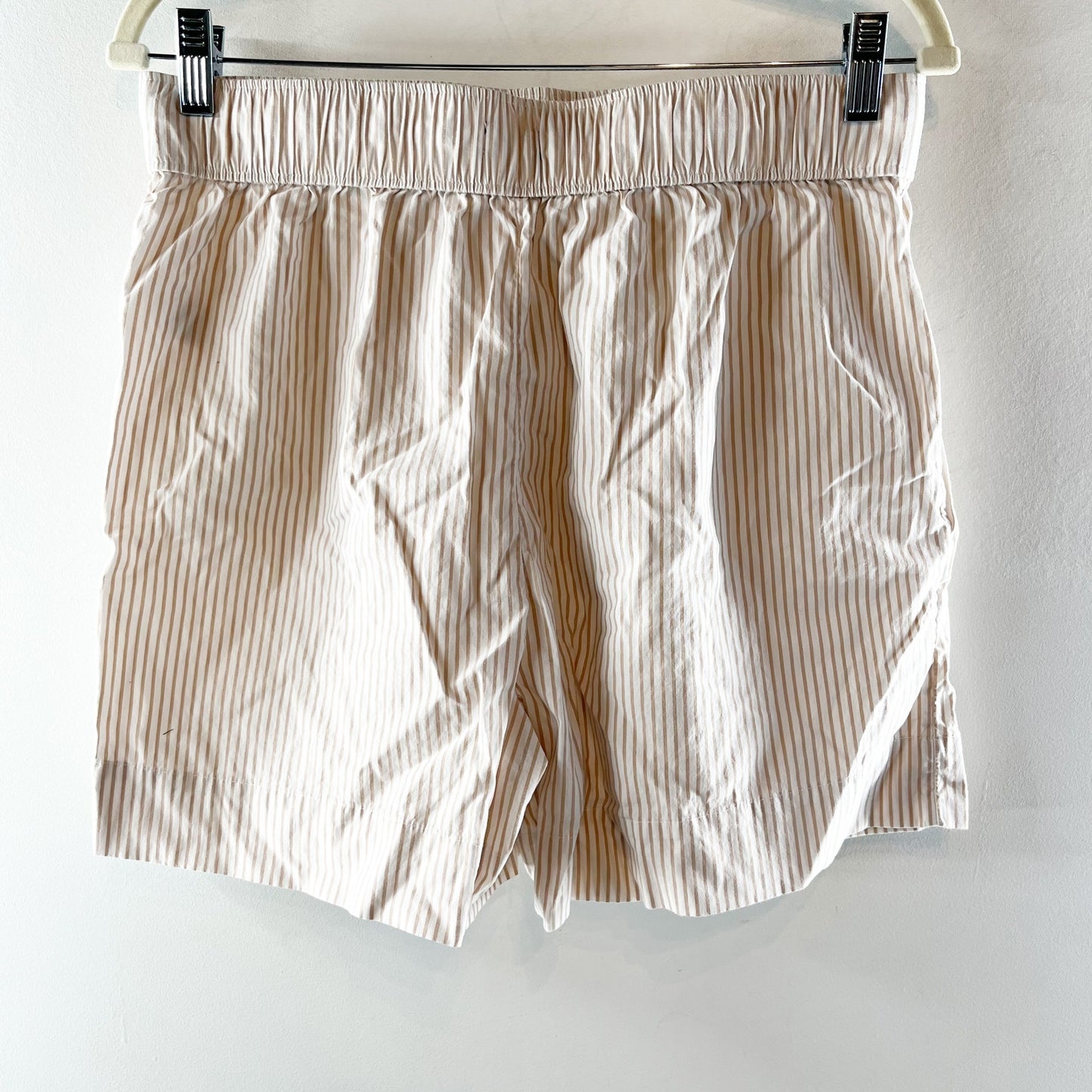Vineyard Vines Seaside Harbor Seersucker Striped Shorts Tan Beige Medium