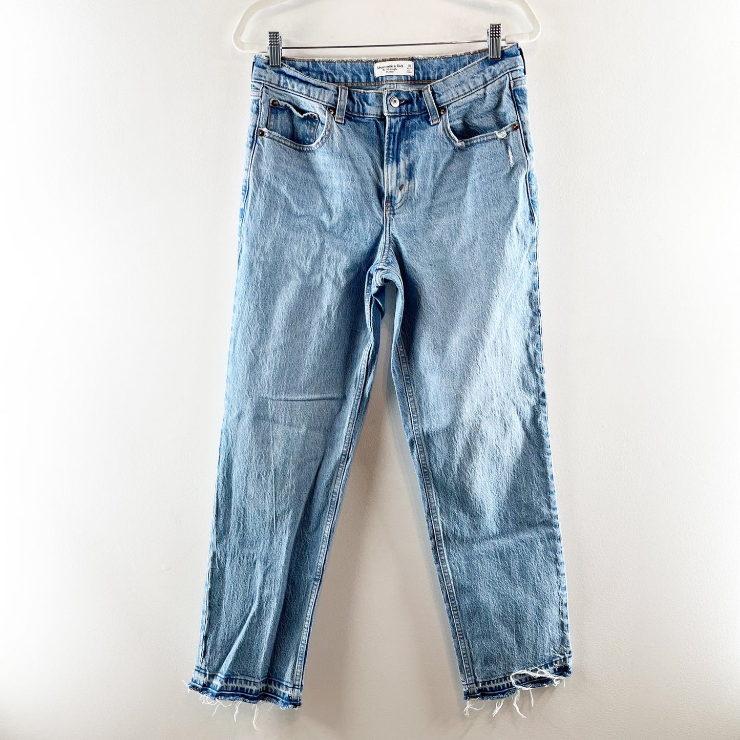 Abercrombie & Fitch The '90s Straight Mid Rise Jeans Blue 30