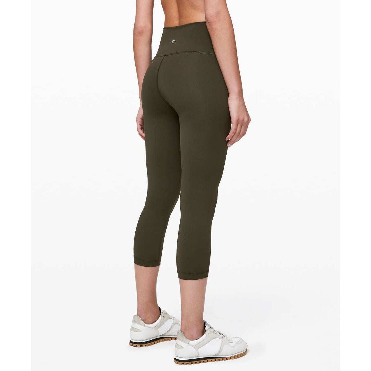 Lululemon Wunder Under Crop High-Rise Leggings Full-On Luxtreme 21" Dark Olive