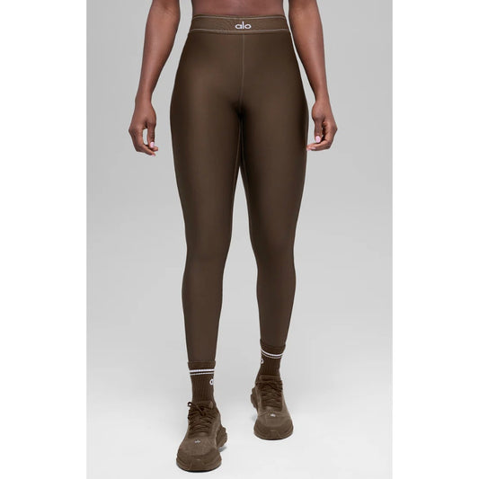Alo Yoga Airlift High-Waisted Suit Up Leggings Espresso Brown Small