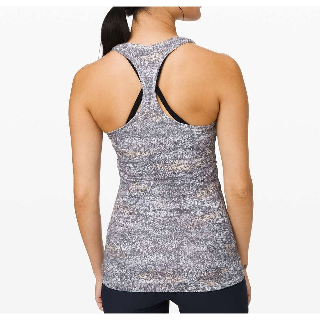 Lululemon Cool Racerback II Nulu Frozen Vista Alpine White Multi Small