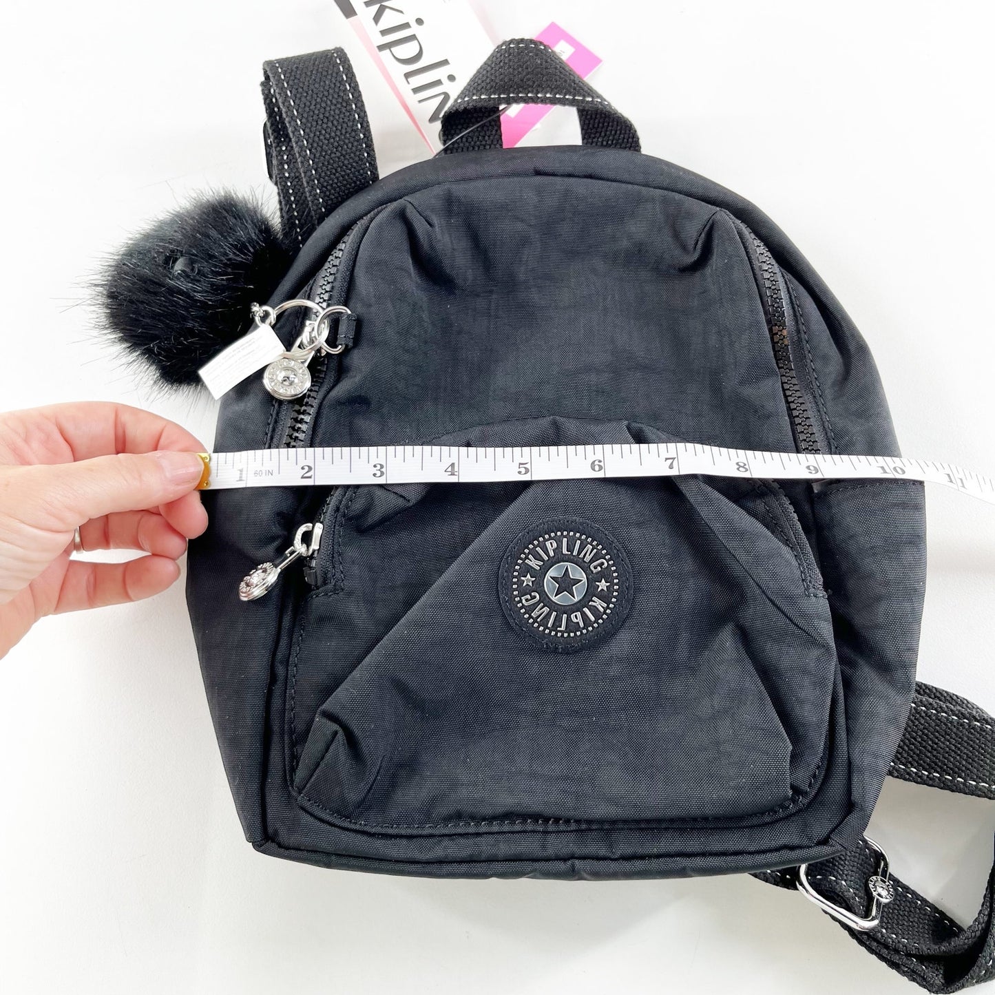 Kipling Zinna Mini Nylon Backpack Black
