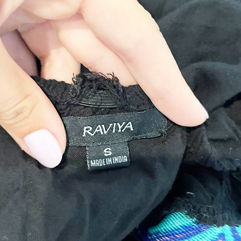 Raviya Sleeveless Spaghetti Strap V-Neck Resortwear Maxi Slip Dress Black Small