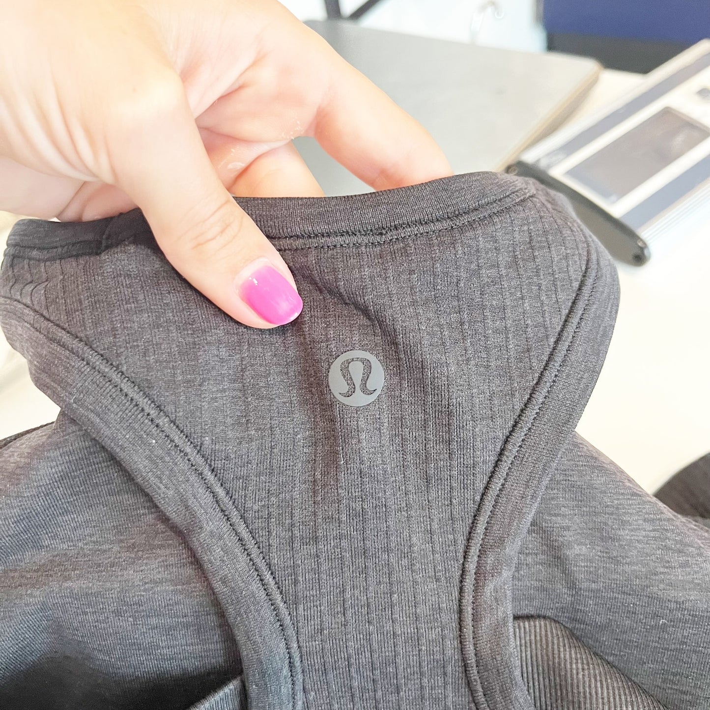Lululemon Ebb To Street Ribbed Racerback Crop Tank Top Black 6
