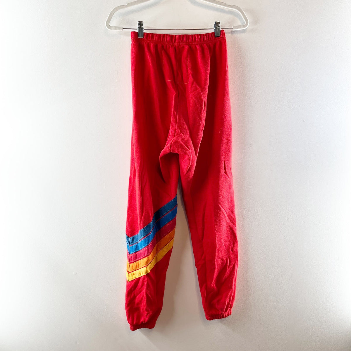 Aviator Nation All Season Circle Chevron Jogger Sweatpants Red XS