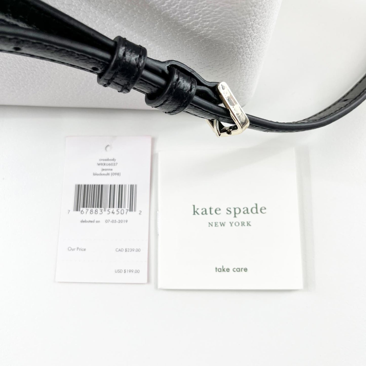 Kate Spade Leather Jeanne Crossbody Colorblock Black White Purse NWT