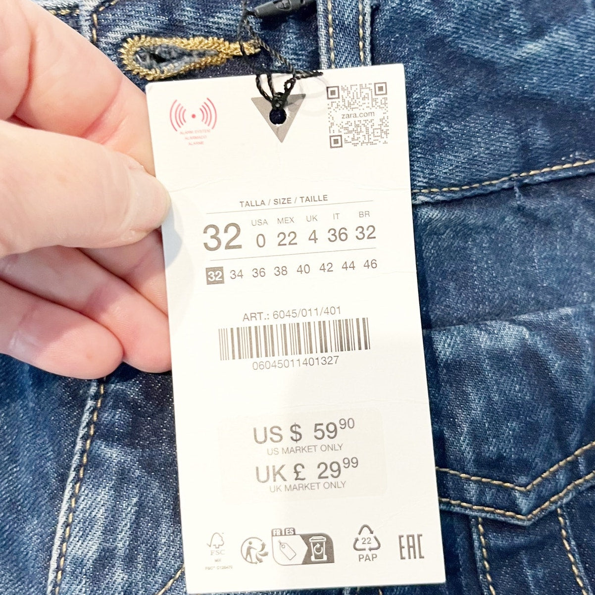 Zara Low Rise Patch Pocket Dark Wash Denim Flare Jeans Blue 0