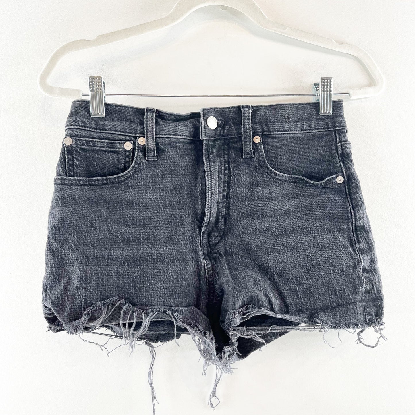 Madewell The Perfect Vintage Jean Cutoff Shorts Lunar Black 24