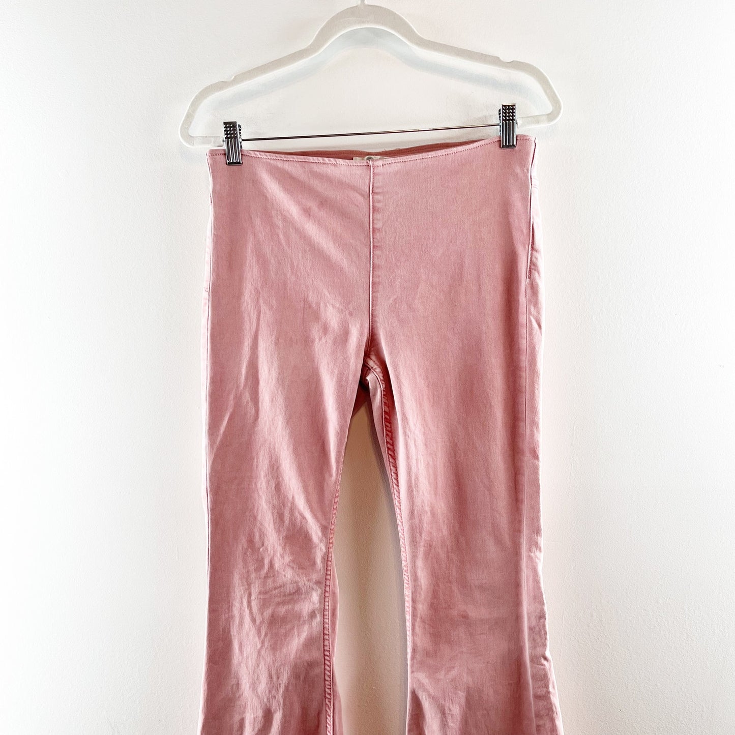 Free People Penny Pull On Stretch Flare Bellbottom Pants Rose Pink 29 / 8