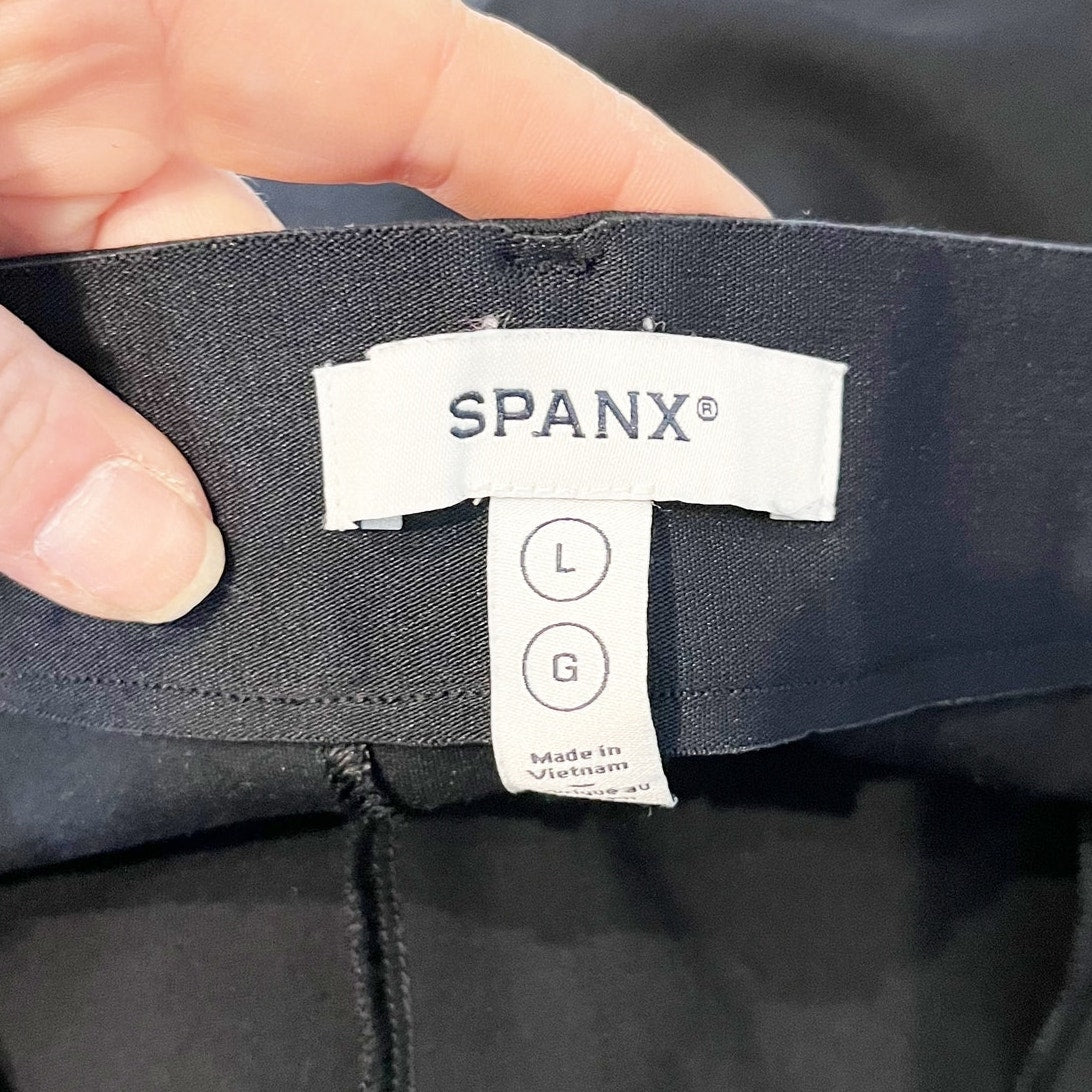 Spanx The High Rise Perfect Seamed Front Black Pants Large