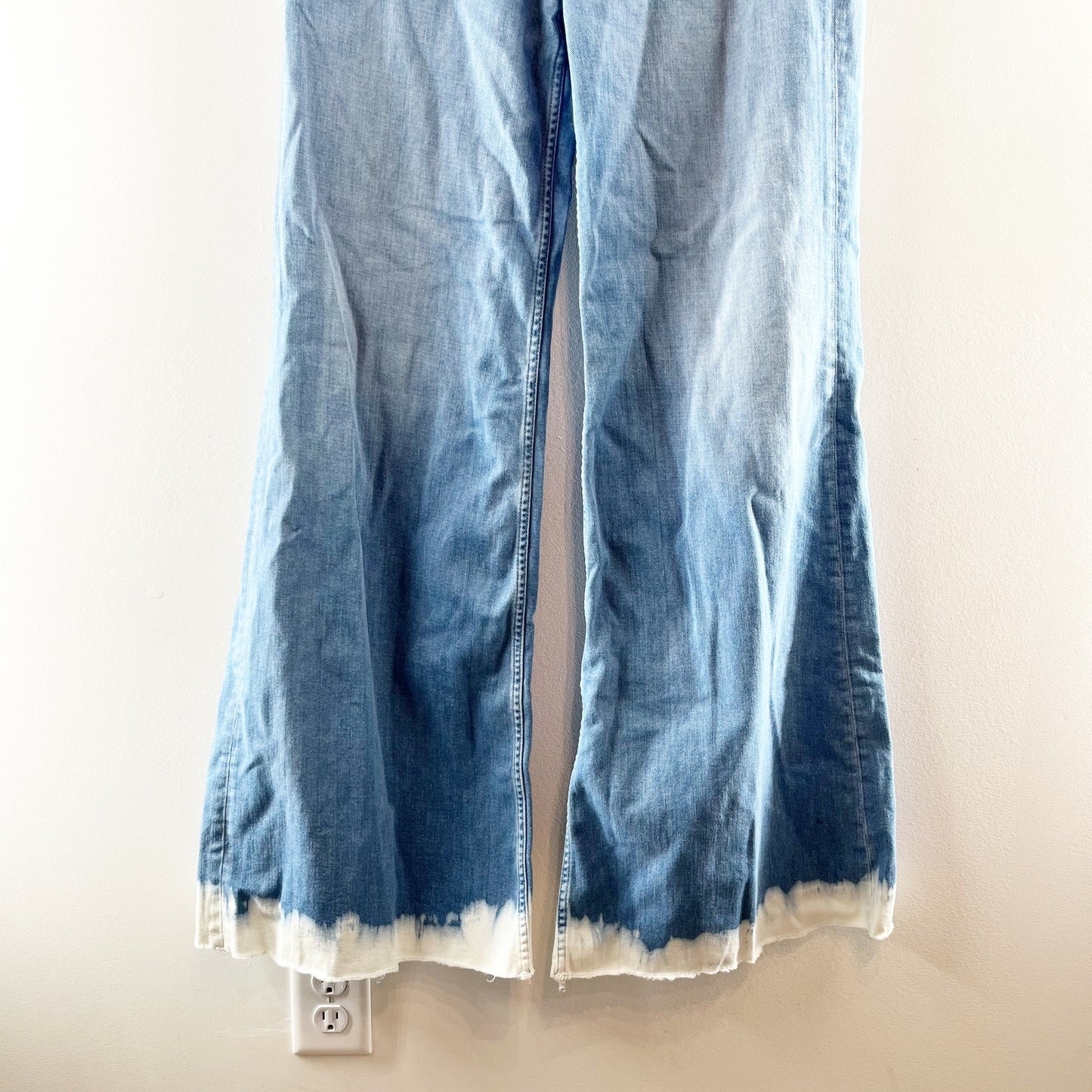 Closed Denim Glow Up High Rise Flare Dip Dye Jeans Blue 30