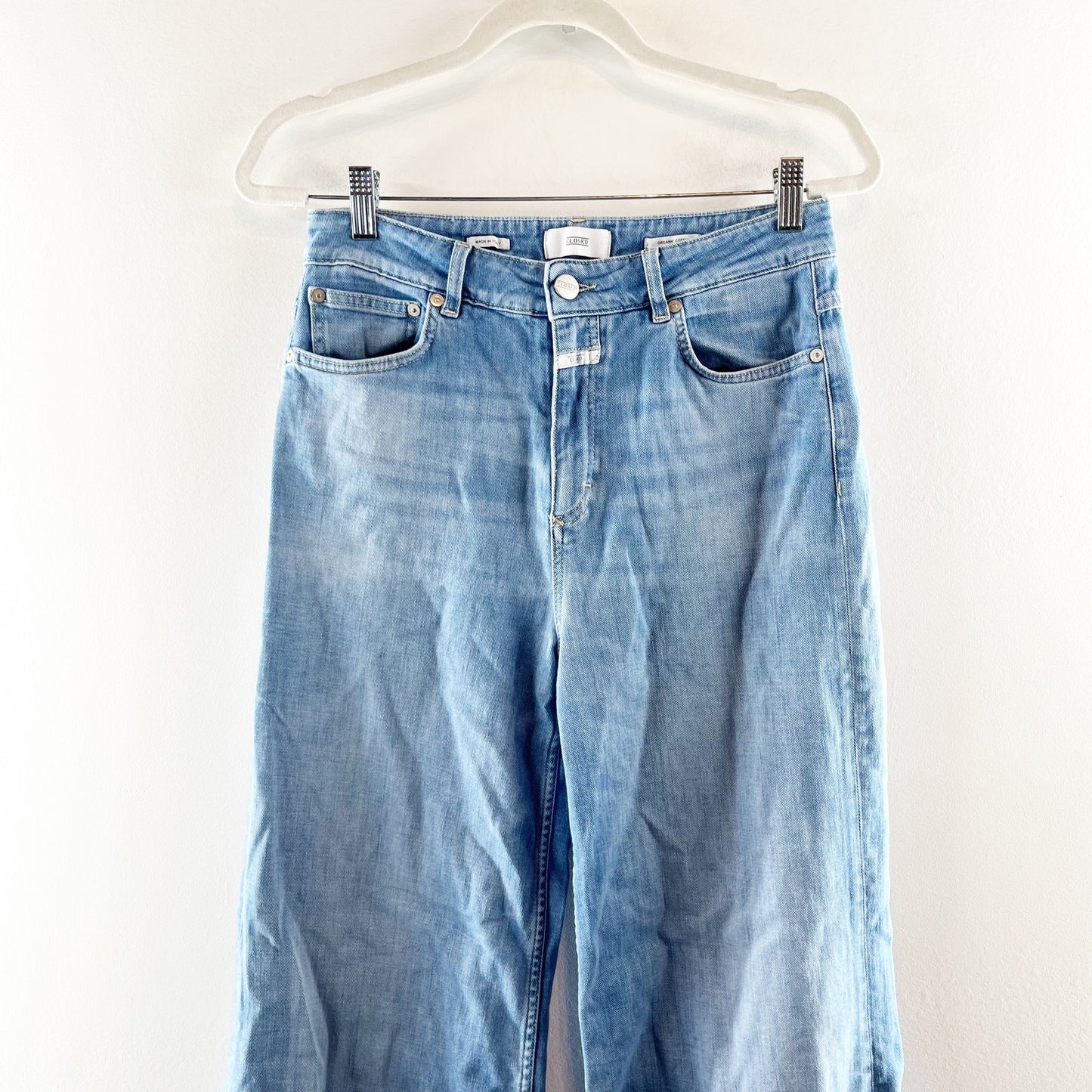 Closed Denim Glow Up High Rise Flare Dip Dye Jeans Blue 30