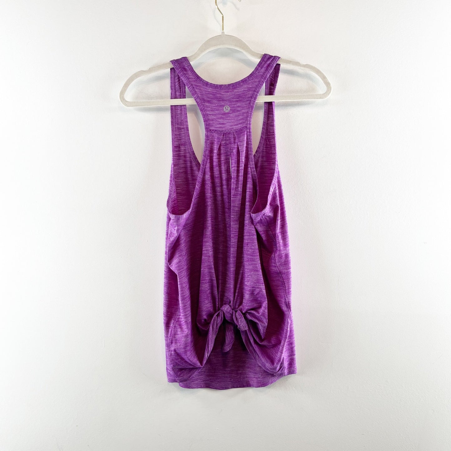 Lululemon What The Sport Heathered Regal Plum Singlet Tank Top Medium