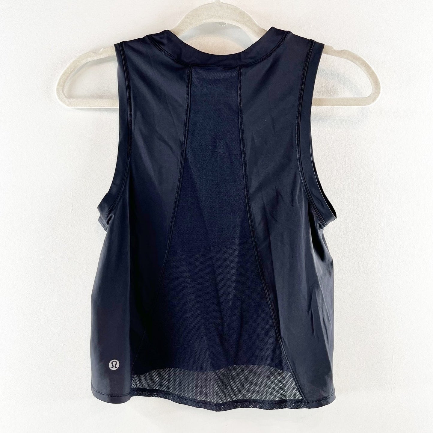 Lululemon Athletica Sleeveless Sheer Will High Neck Tank Top Pulse Black Small