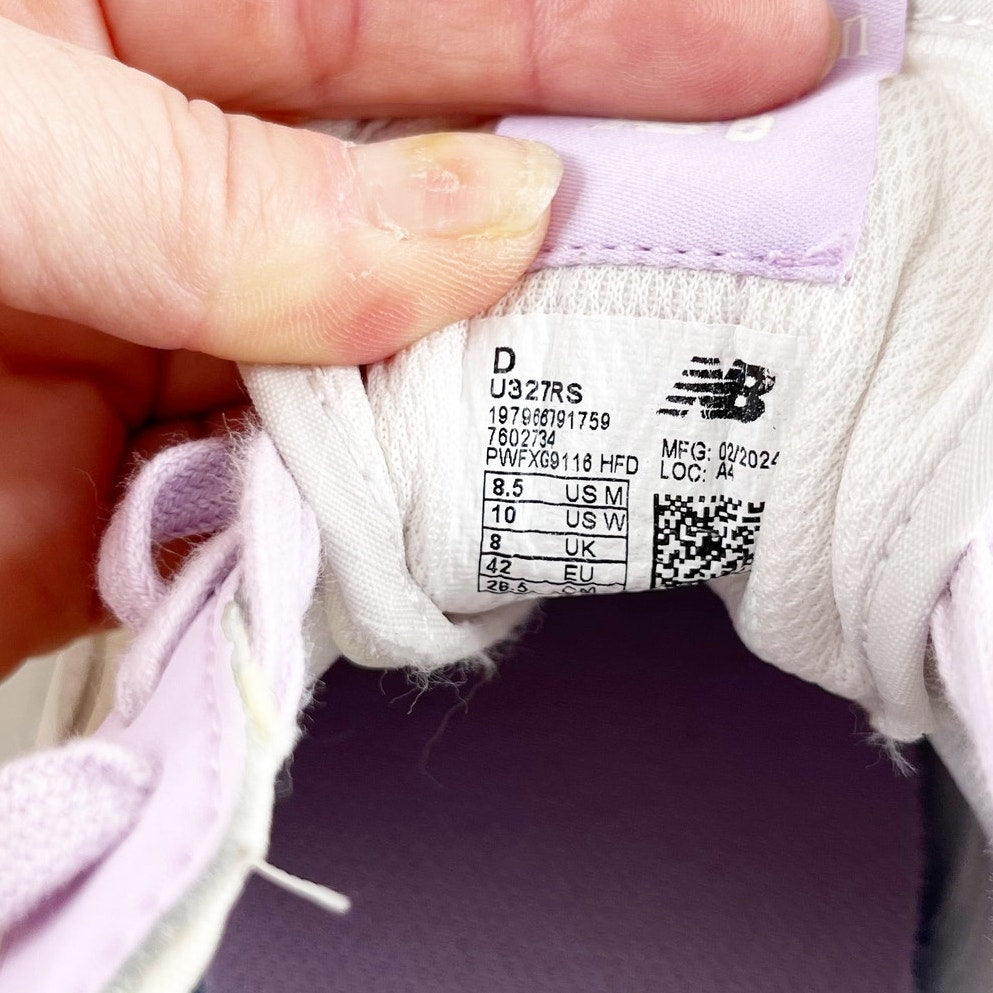 New Balance x FIGS 327 Sneakers Shoes White Lavender Haze Purple 10