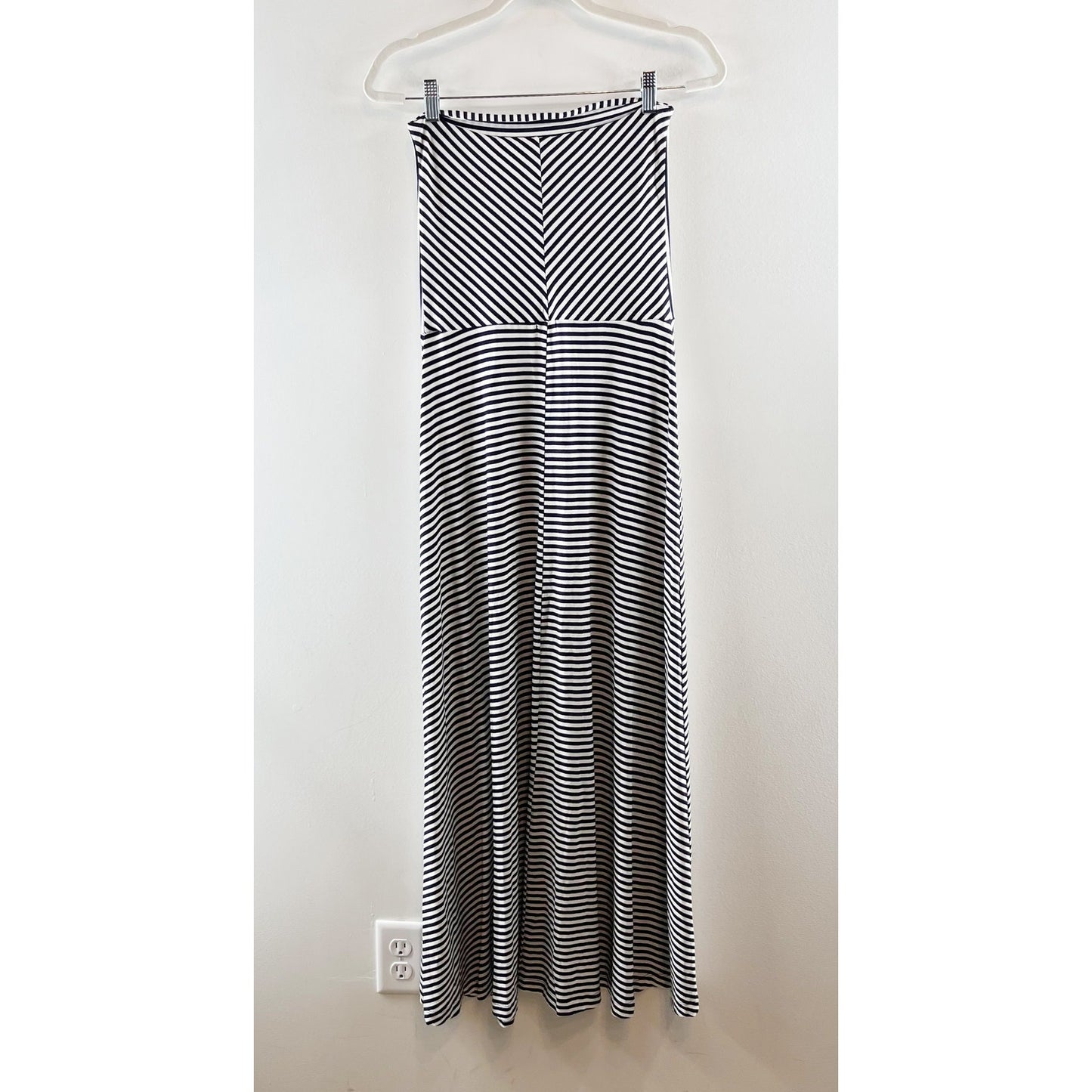 GAP Convertible Striped Strapless Midi Dress Maxi Skirt Blue White XS