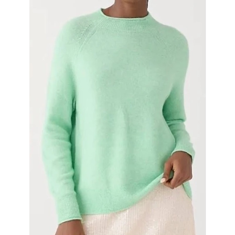 J. Crew Rollneck Long Sleeve Wool Blend Sweater Green XXL