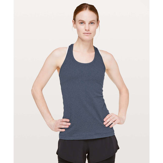 Lululemon Cool Racerback II Pacific Pointe Jacquard True Navy Onyx Blue Small