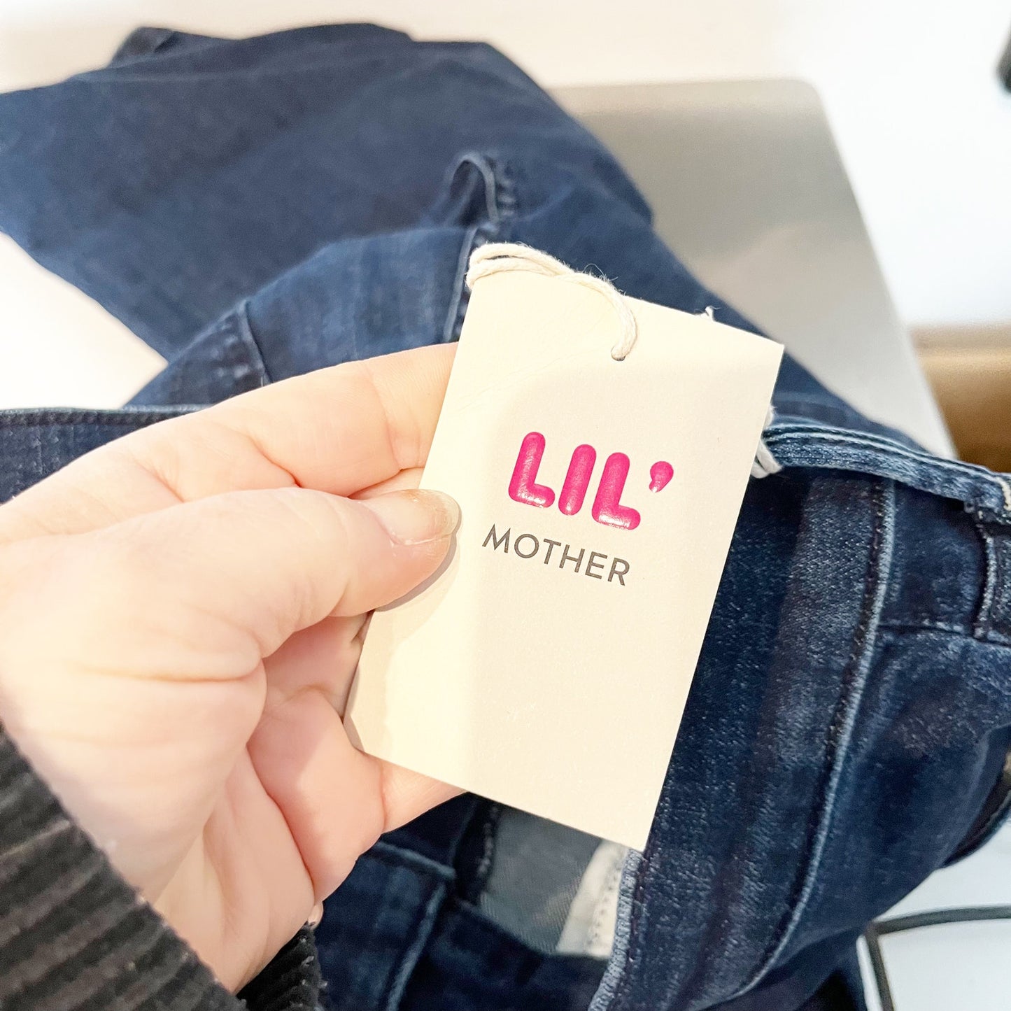 Mother Lil' Kick It Petite Bootcut Jeans in I Put A Spell On You Blue 32 / 14