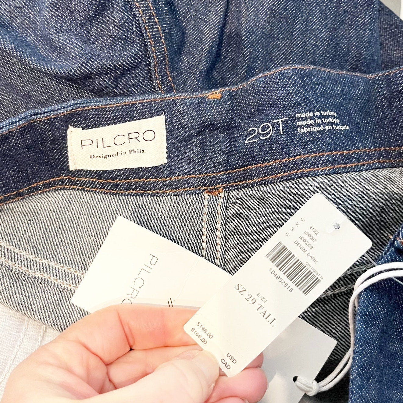 Pilcro Anthropologie Adi Mid Rise Wide Leg Flare Jeans Dark Wash Blue 29 Tall