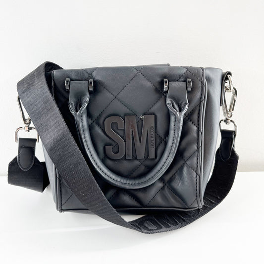 Steve Madden Quilted Mini Crossbody Purse Bag Black