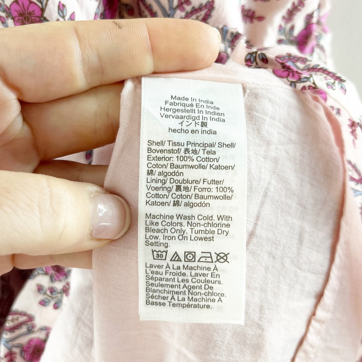 J. Crew Printed Ruffle Sleeve Cotton Midi Dress with Pockets Pink 6