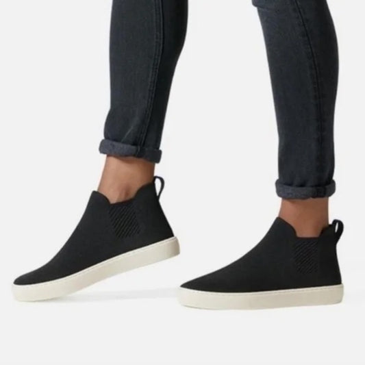 Rothy's Chelsea High Top Boots Sneakers Black 8.5