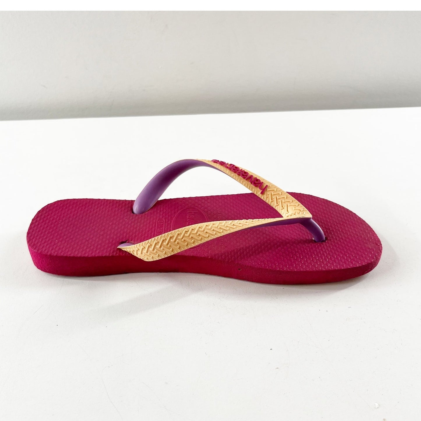 Havaianas Thong Flip Flop Sandals Pink Orange Purple 37 - 38