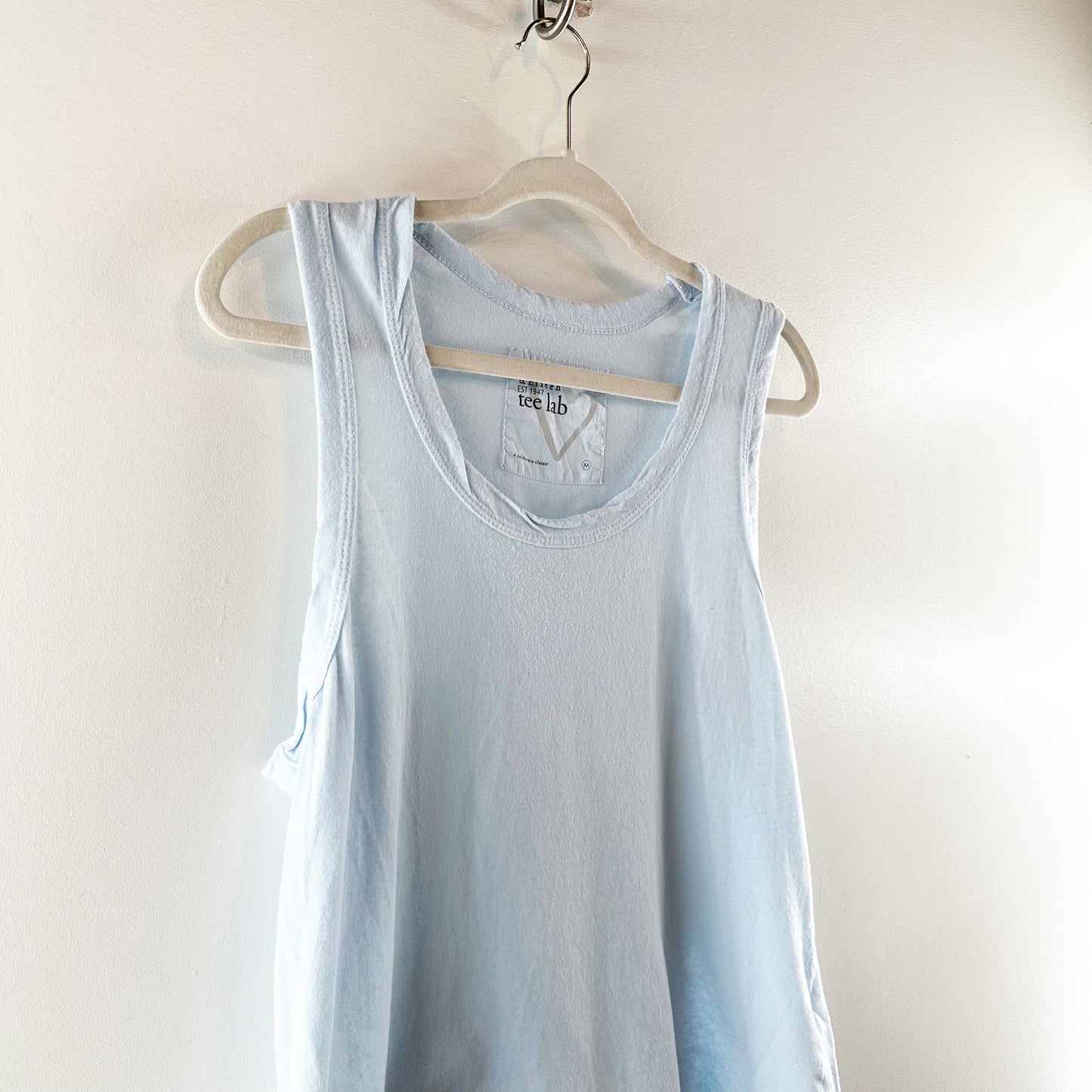 Frank & Eileen Tee Lab Cotton Muscle Tank Top Light Blue Medium