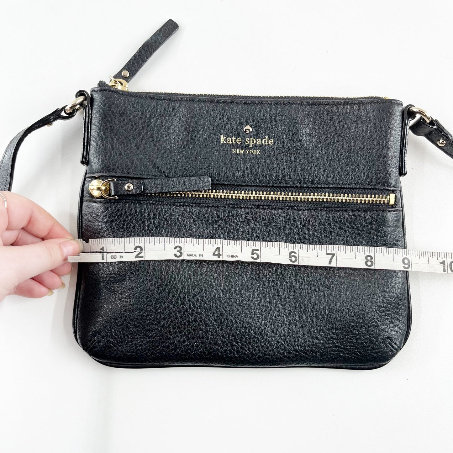 Kate Spade Cobble Hill Crossbody Messenger Pebbled Leather Black