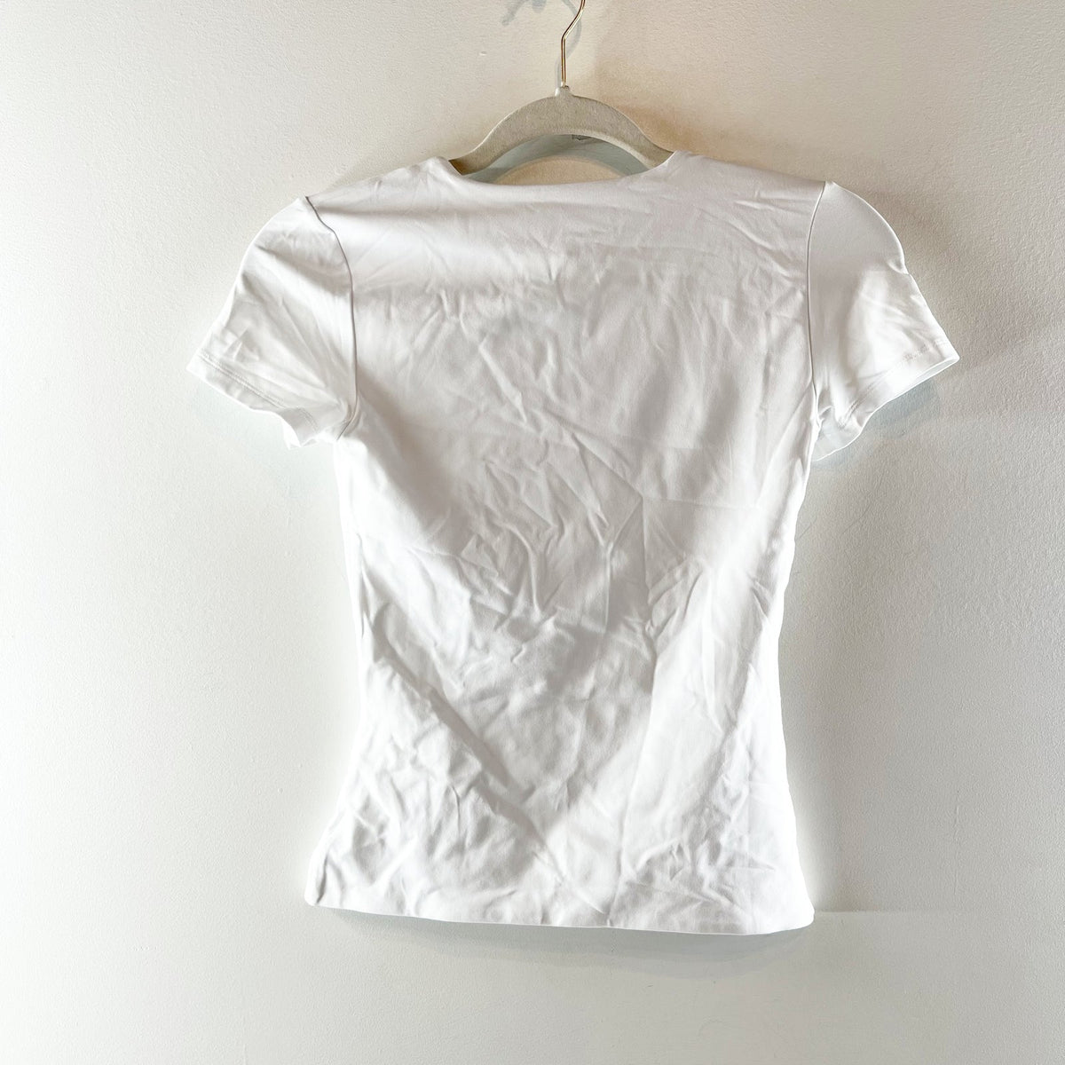 Aritzia Contour Crewneck Short Sleeve Tee Shirt Top White Small