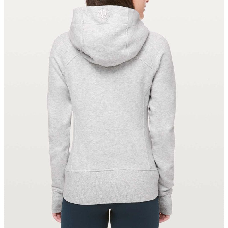 Lululemon Scuba Hoodie Light Cotton Fleece Heathered Core Ultra Light Grey 10