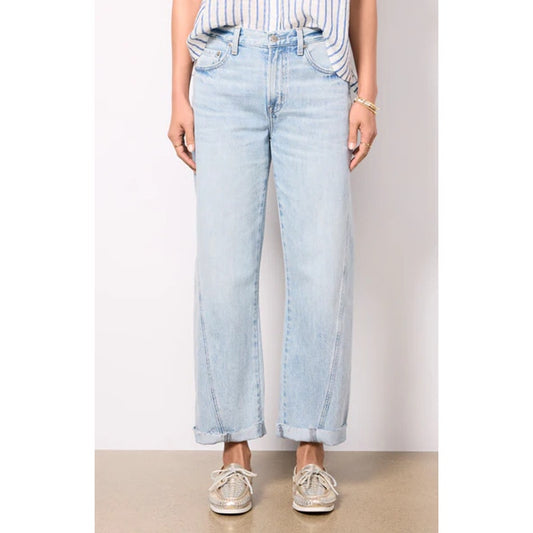 Pistola Seamed Kacey Cotton Blend Mid Rise Straight Leg Jeans Berkeley 31