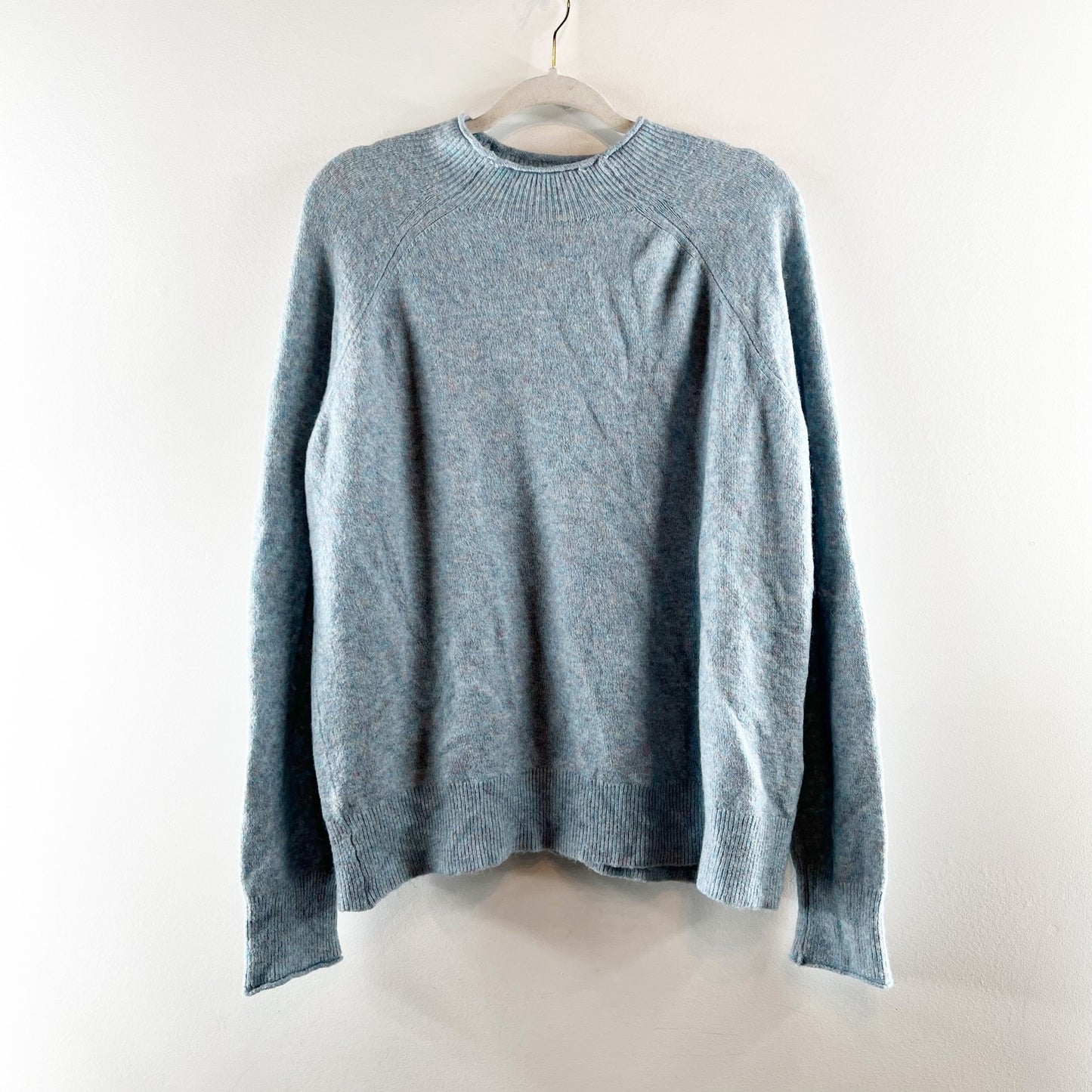 J. Crew Rollneck Long Sleeve Wool Blend Sweater Blue XXL